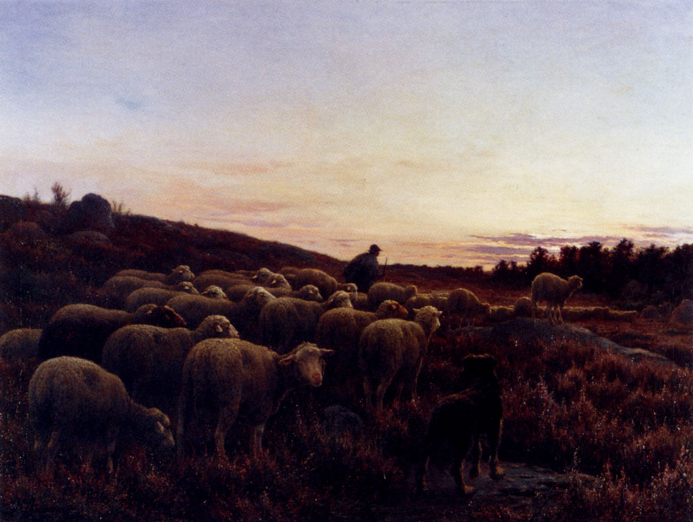 The Return Of The Herd by Jean Ferdinand Chaigneau