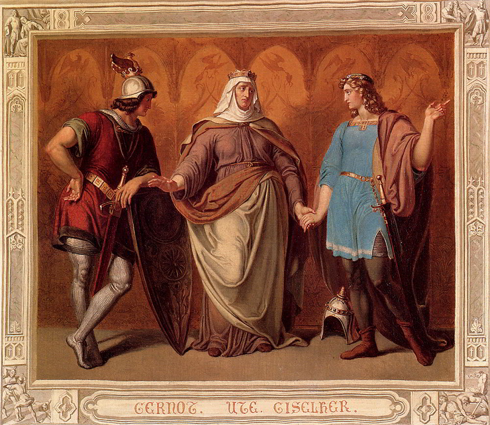 Drei Figuren aus der Nibelungensage by Hans Veit Friedrich Schnorr von Carolsfeld