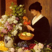The Flower Arrangement by Otto Scholderer