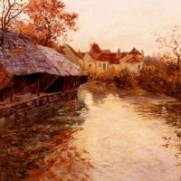 A Morning River Scene by Fritz Thaulow