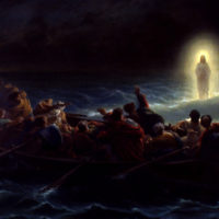 Le Christ marchant sur la mer by Charles Francois Jalabert