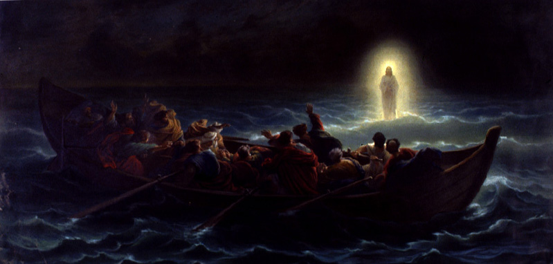 Le Christ marchant sur la mer by Charles Francois Jalabert
