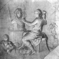 Allegory: Sculpture Working on the King’s Bust by Charles Le Brun