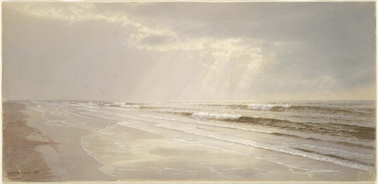 Beach with Sun Drawing Water by William Trost Richards