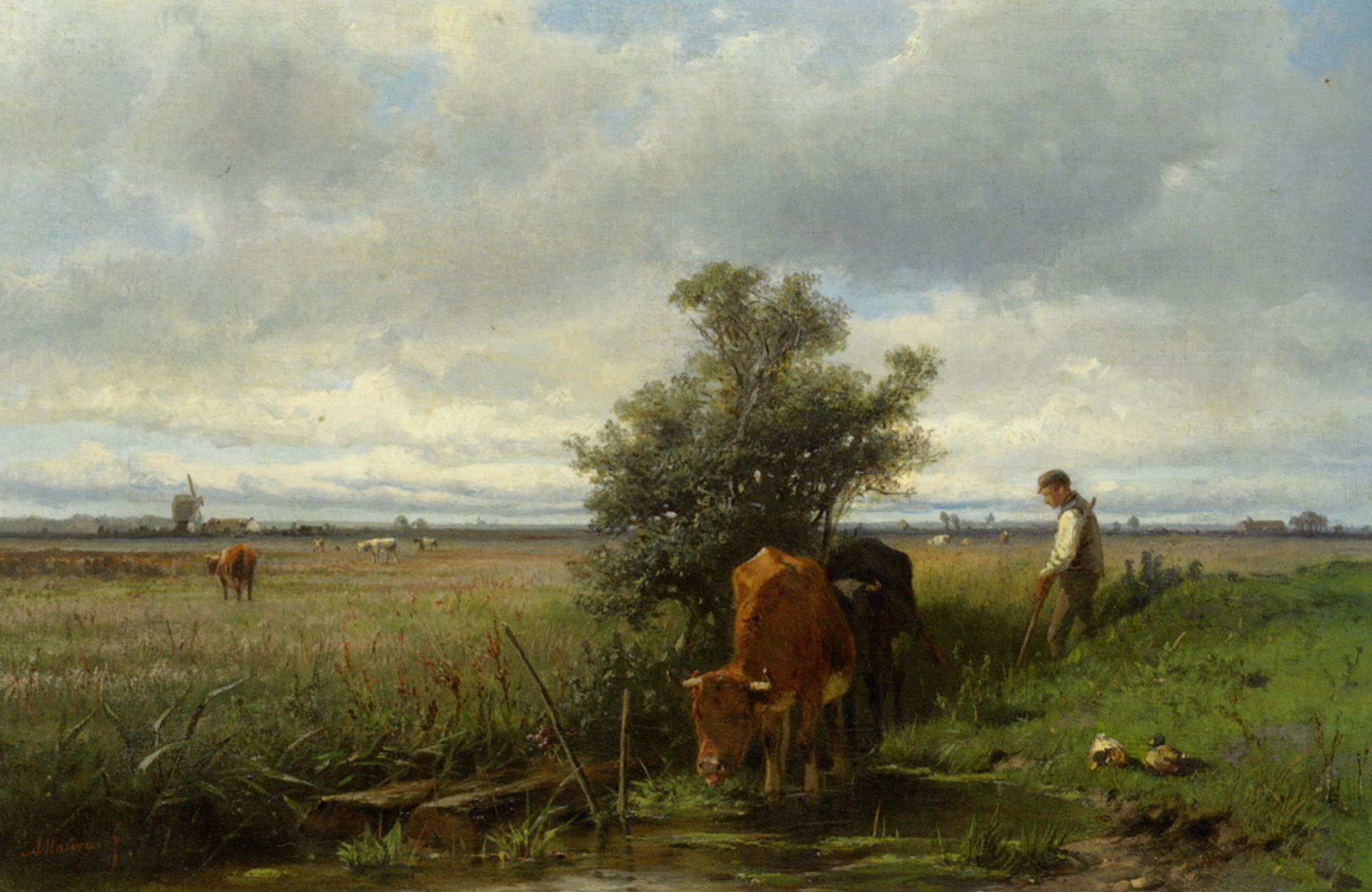 Cattle Watering by Anton Mauve