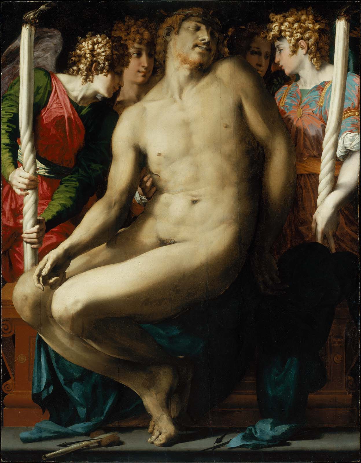 Dead Christ with Angels by Rosso Fiorentino