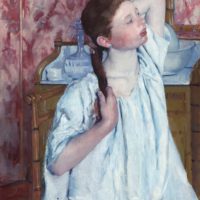Girl Arranging Her Hair by Mary Cassatt