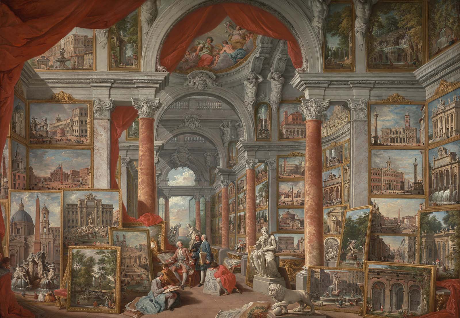 Picture Gallery with Views of Modern Rome by Giovanni Paolo Pannini