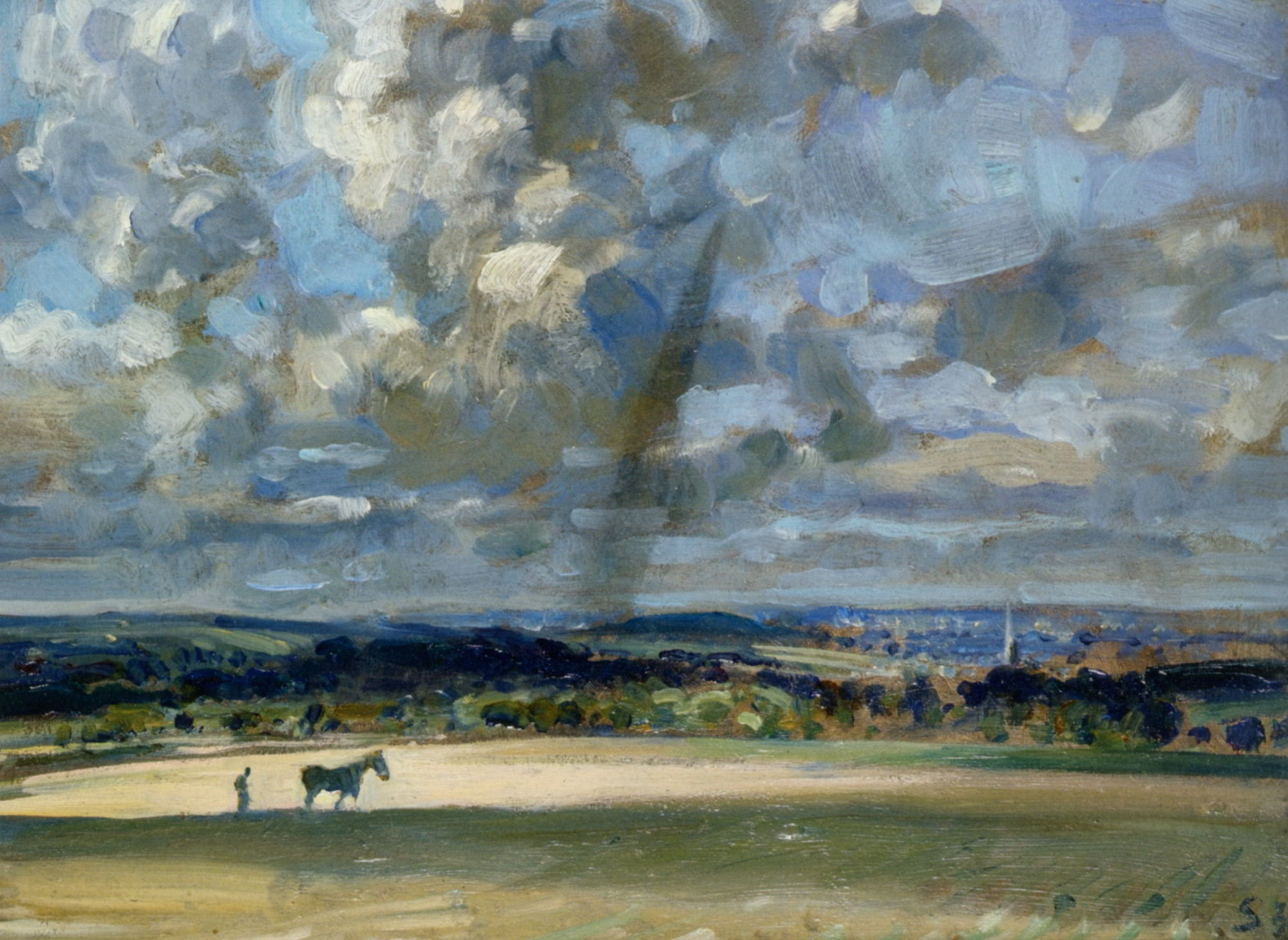 Ploughing the Furrow by Edward Seago	