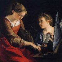 Saint Cecilia with an Angel by Orazio Gentleschi