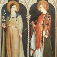 St Clare and St Elizabeth of Hungary by Simone Martini