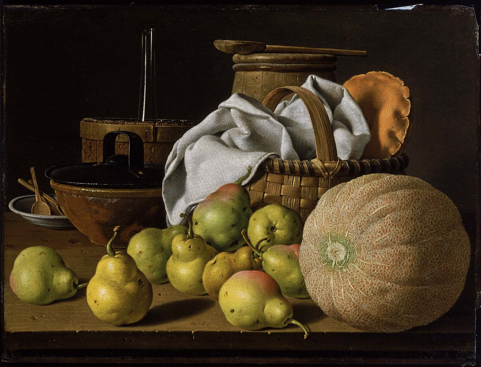 Still­Life with Melon and Pears by Luis Melendez