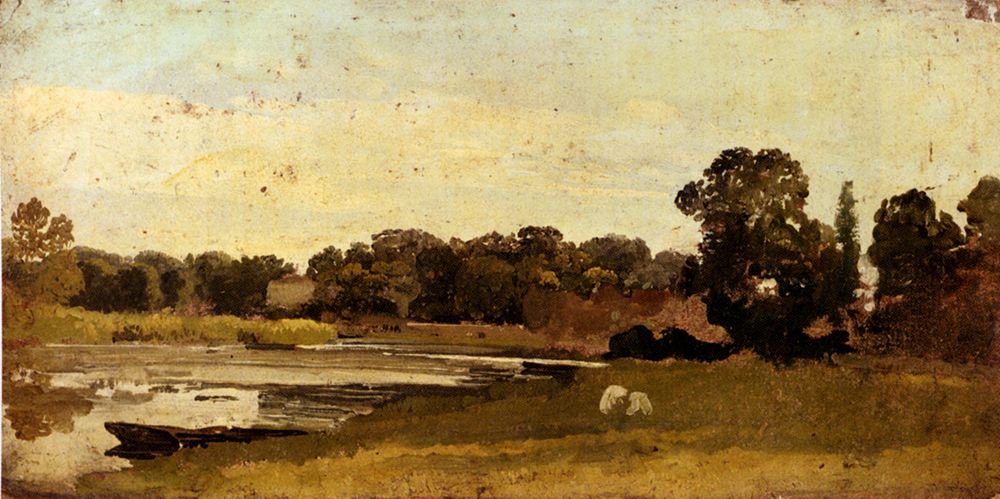 Study Of A River Landscape by John Linnell