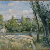 Sunlight on the Road Pontoise by Camille Pissarro