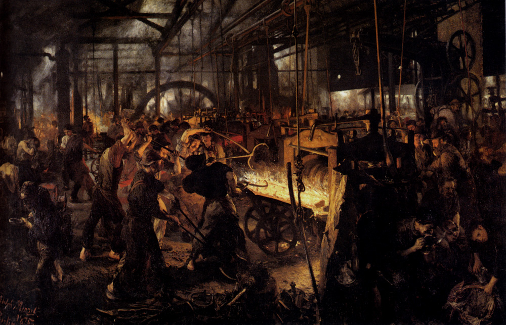 The Foundry by Adolph von Menzel