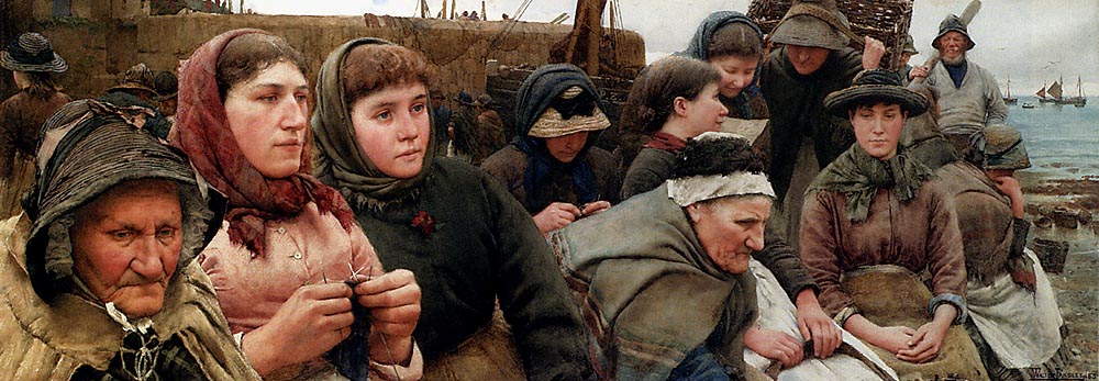 Waiting For The Boats by Walter Langley