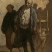 Wandering Saltimbanques by Honore Daumier