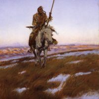 A Cree Indian by Charles Marion Russell