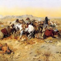 A Desperate Stand by Charles Marion Russell