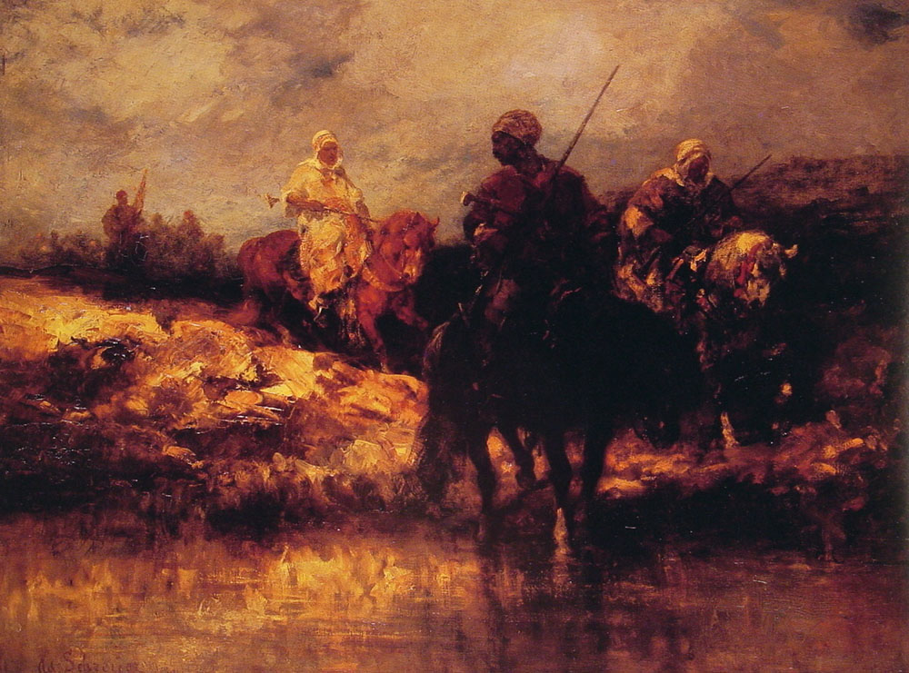 Arabs on Horseback by Adolf Schreyer