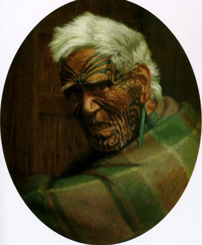 A centenarian, Aperahama, aged 104 by Charles Goldie