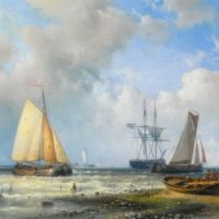 Dutch Barges in a Calm by Abraham Hulk Snr