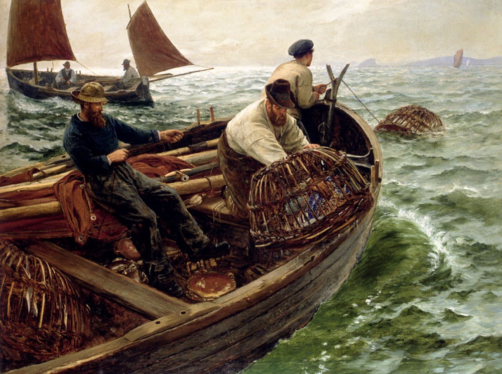 Lands End Crabbers by Charles Napier Hemy