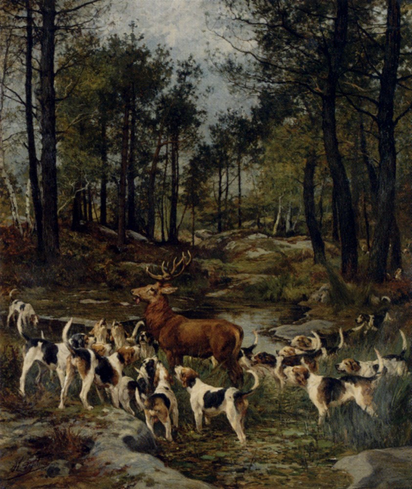 The Deer Hunt by Charles Olivier De Penne