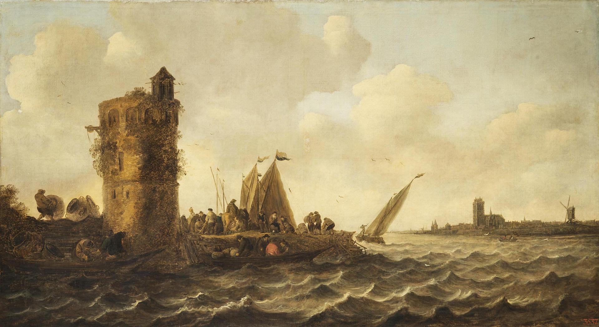 A View on the Maas near Dordrecht by Jan van Goyen