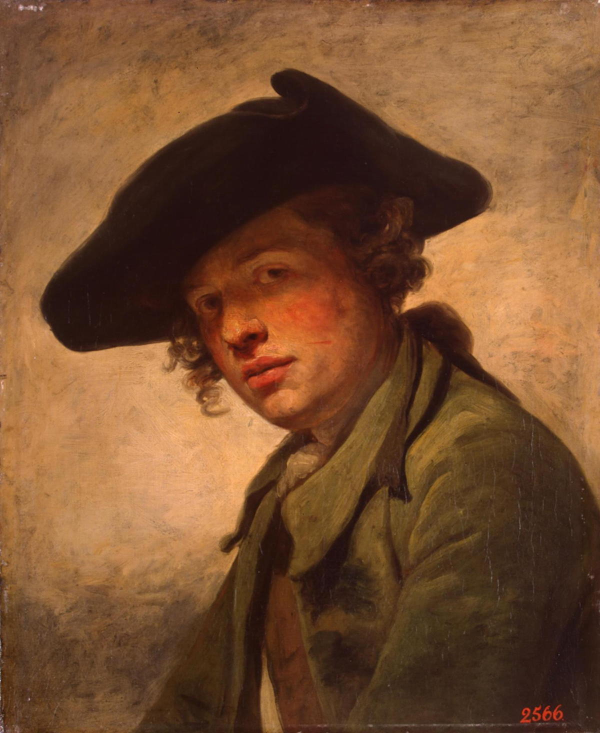 A Young Man in a Hat by Jean Baptiste Greuze