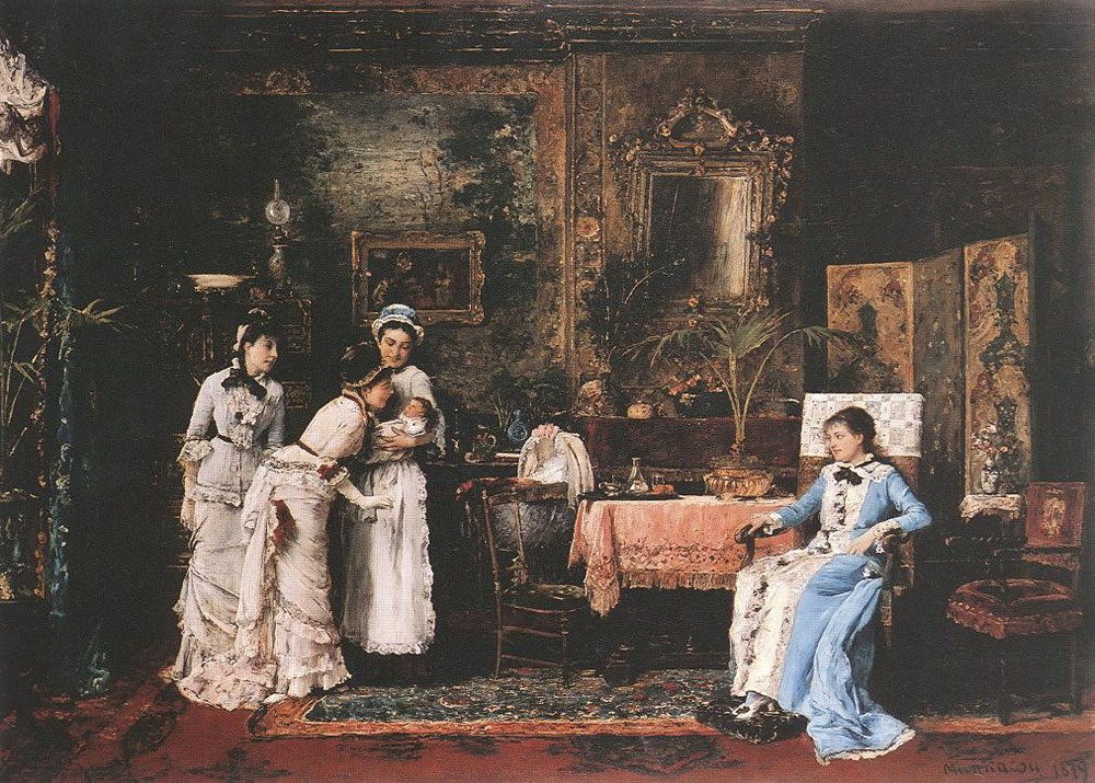 Baby's Visitors by Mihaly Munkacsy