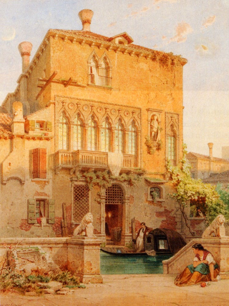 Haus Der Familie Moro­Othello, Venice by Eduard Gerhardt