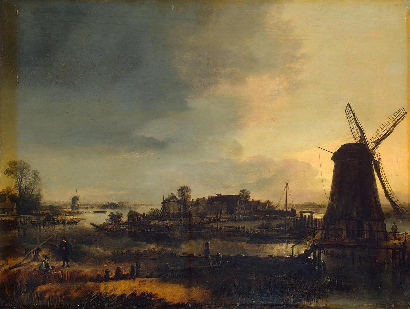 Landscape with Windmill by Aert van der Neer