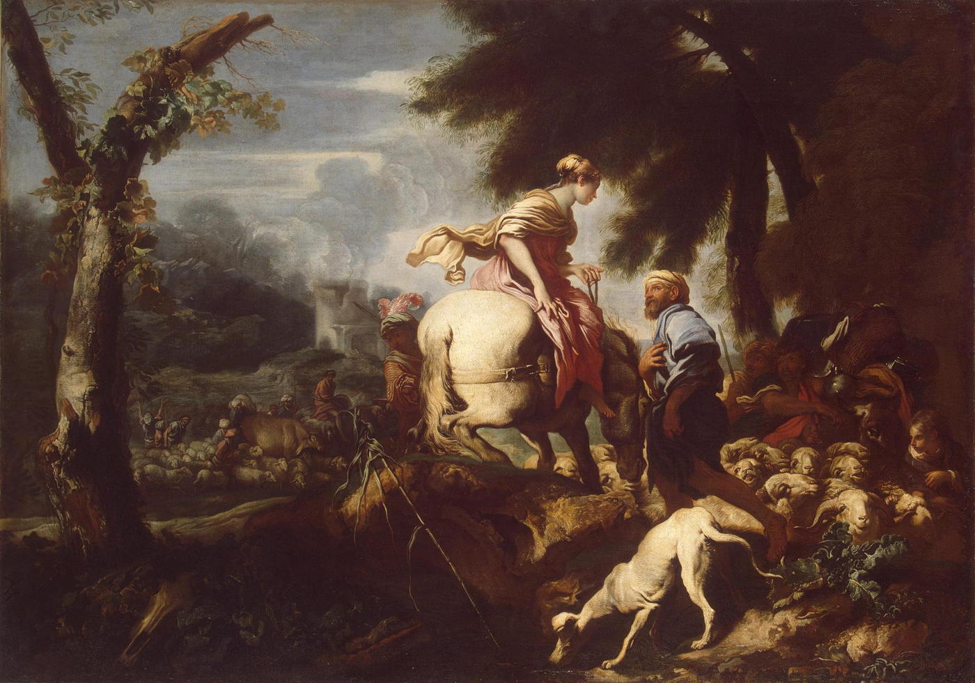 Meeting of Isaac and Rebecca by Giovanni Benedetto Castiglione