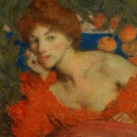 Sous les Orangers (Femme à Amalfi) by Edmond Francois Aman Jean