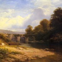 Staveton Bridge, Devon by George Vicat Cole