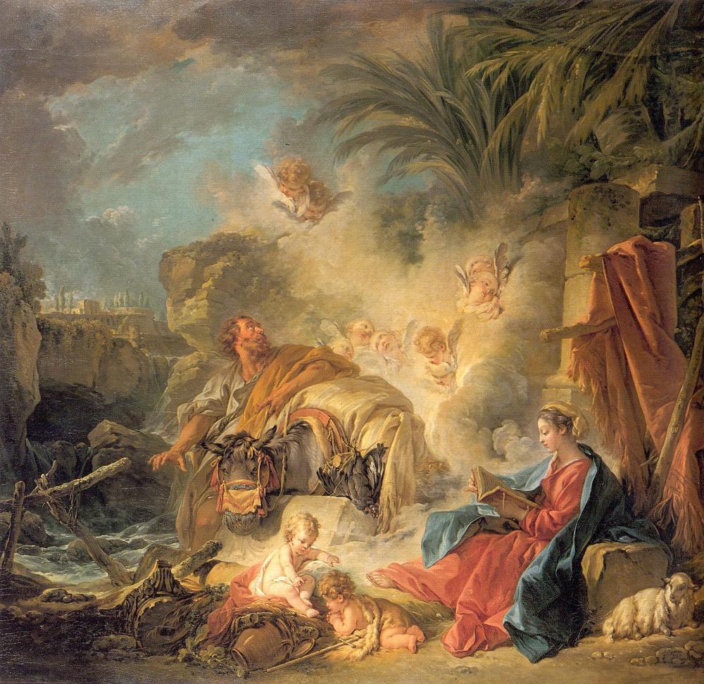 The Rest on the Flight into Egypt by Francois Boucher