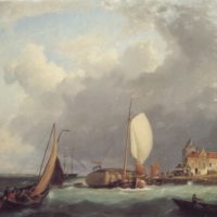 Shipping off the Dutch Coast by Hermanus Koekkoek Snr