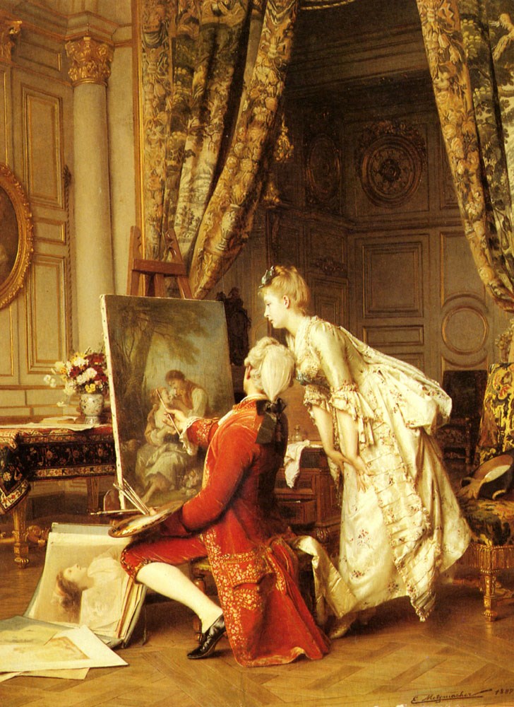 The Artist and his Admirer by Emile Pierre Metzmacher