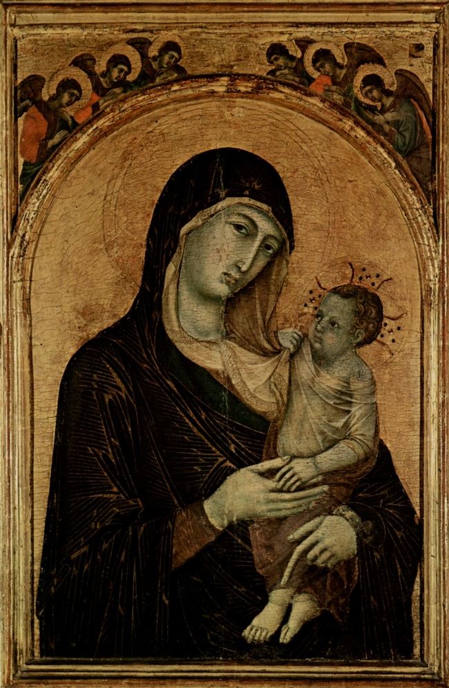 Madonna and Child with Six Angels by Duccio di Buoninsegna