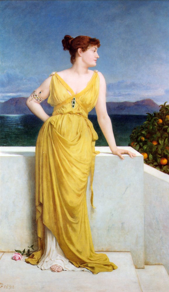 Mrs. Charles Kettlewell in Neo­classical Dress by Frederick Goodall