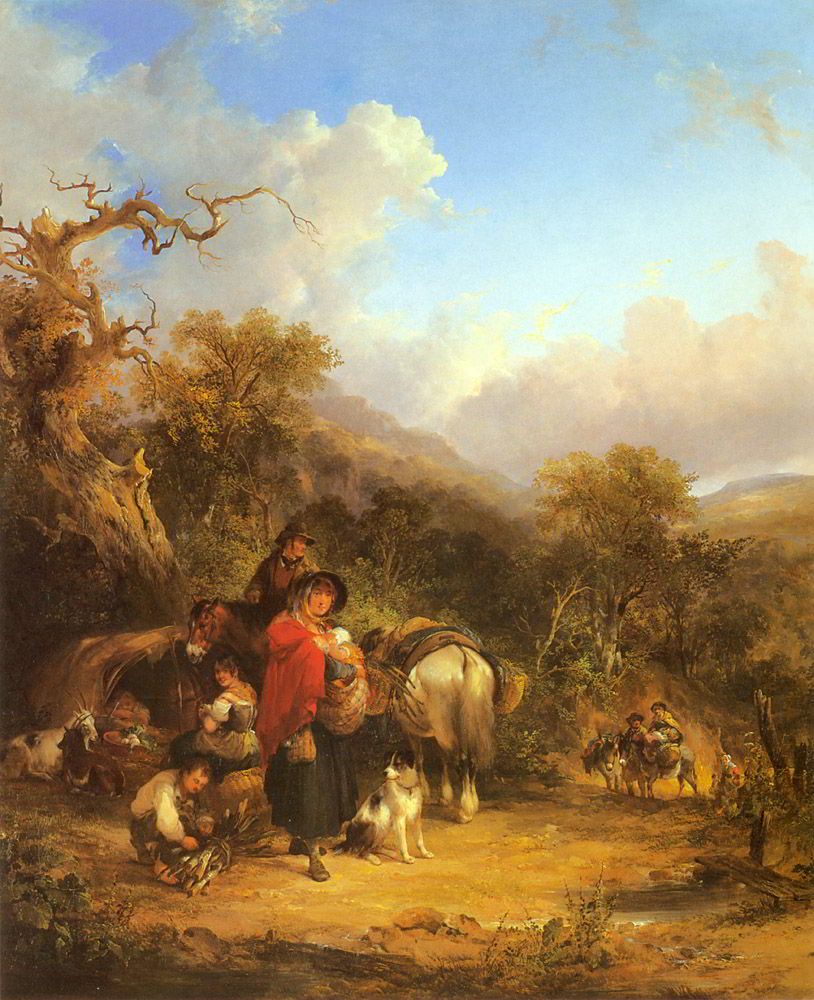 A Rest by the Roadside by William Shayer Snr