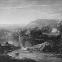 Landscape with Waterfall and Figures by William Louis Sonntag