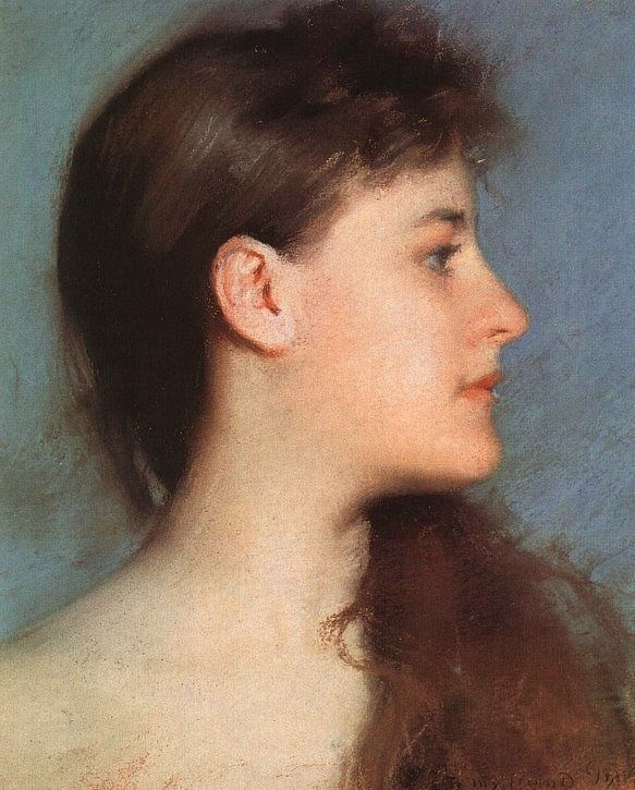 Profile by Edmund Charles Tarbell