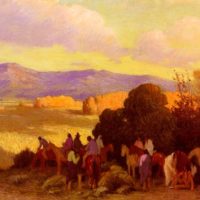 Rabbit Hunt, Taos Valley by Joseph Henry Sharp
